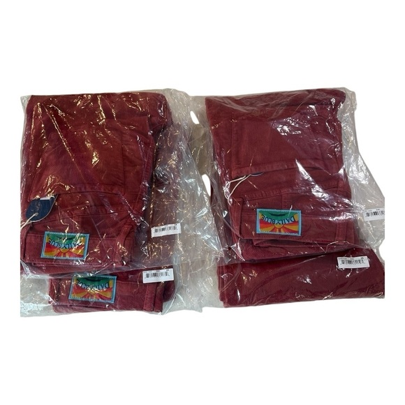 Daily Blue by Adriano Goldschmied Burgundy Corduroy Velvet Pants Size 26 Swing - Picture 12 of 16